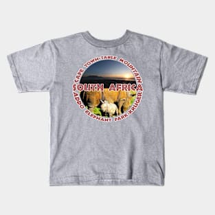 South Africa Wildlife and Places Kids T-Shirt